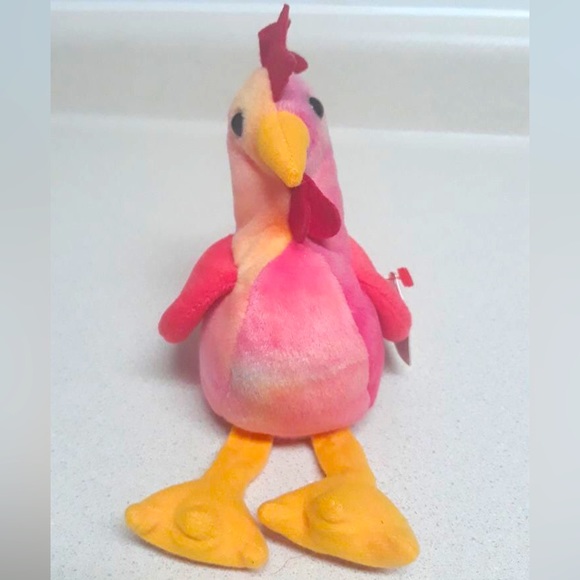 STRUT - Beanie Baby Plush Plushie Rooster Chicken Holiday Toy Stuffed Animal - Picture 3 of 7